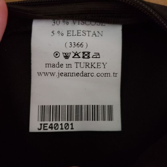 Jeanne D'arc NWT Medium Dark Brown Short Sleeve Scoop Neck Dress with Bow - Picture 10 of 16